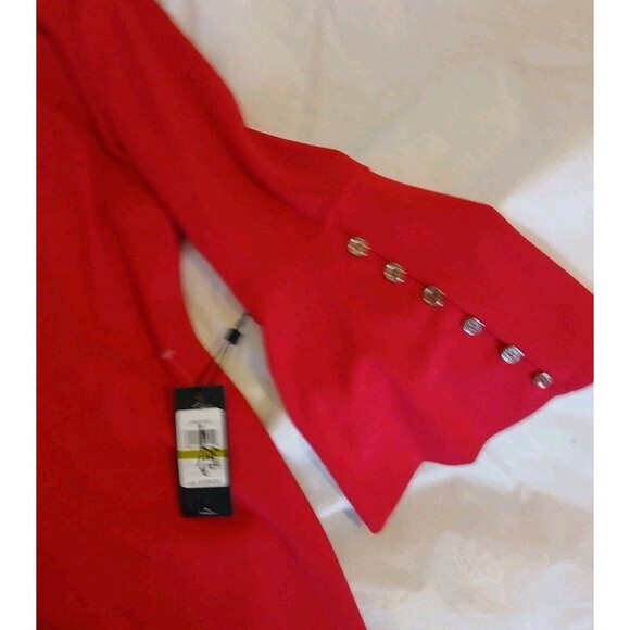 Tommy Hifiger Raspberry Womens Scuba Crepe Bell Sleeve Dress Size 14 NWT ($109) - Picture 16 of 16